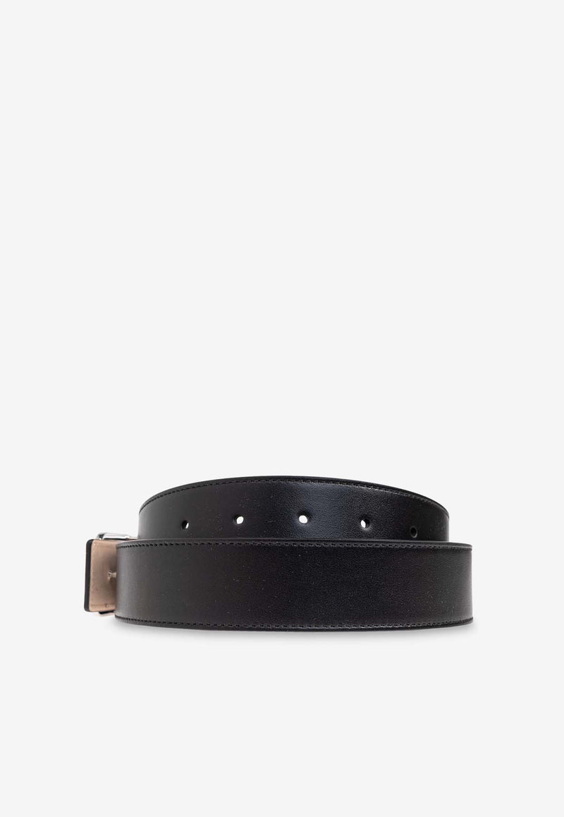 Balmain B-Belt in Smooth Leather Black EM1WJ000 LVTL-0PA