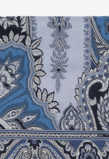 Etro Baroque Print Cashmere Scarf Blue MATA0007 AK811-X0880