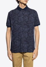 Etro Paisley Jacquard Polo T-shirt Navy MRMD0004 AK570-X0883