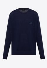 Etro Pegaso Embroidered Crewneck Sweater Navy MRMA0017 AC271-B0065