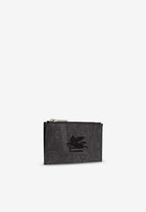 Etro Paisley Jacquard Zip Cardholder Black MP2E0002 AA012-N0000