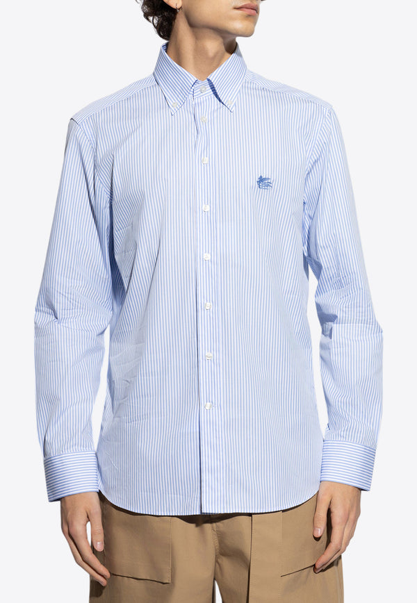 Etro Striped Long-Sleeved Shirt Light Blue MRIB0004 99TR575-S8460