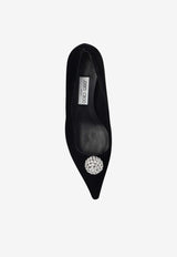 Jimmy Choo Orb 50 Velvet Pumps Black ORB PUMP 50 IQB-BLACK CRYSTAL