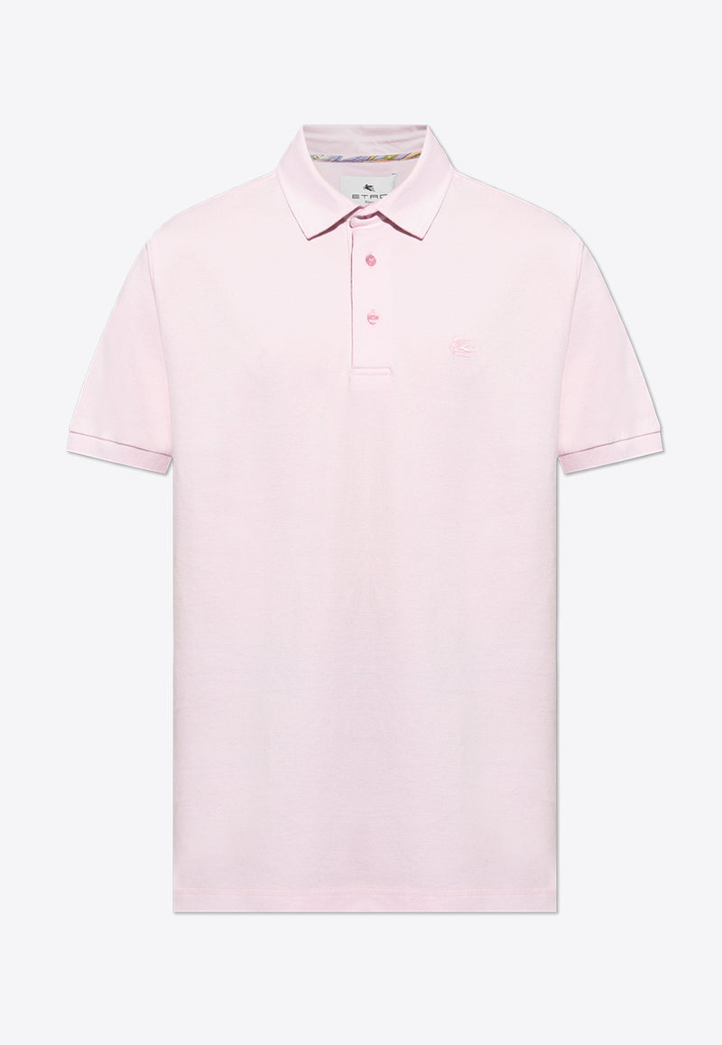 Etro Logo Embroidered Polo T-shirt Pink MRMD0006 AJ264-F0320