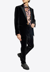 Etro Side Stripes Velvet Pants Black MREC0001 99TUEI1-N0000