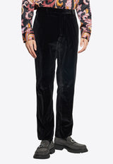 Etro Side Stripes Velvet Pants Black MREC0001 99TUEI1-N0000