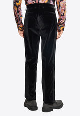 Etro Side Stripes Velvet Pants Black MREC0001 99TUEI1-N0000