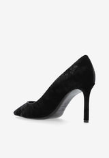 Jimmy Choo Romy 85 Velvet Pumps Black ROMY 85 RDV-BLACK