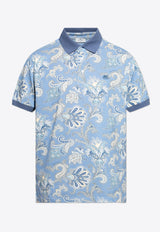 Etro Paisley Print Polo T-shirt Light Blue MRMD0004 AK570-X0880