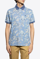 Etro Paisley Print Polo T-shirt Light Blue MRMD0004 AK570-X0880