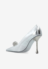 Jimmy Choo Orb 95 Leather Pumps Silver ORB PUMP 95 KHW-SILVER CRYSTAL