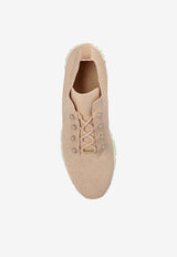 Jimmy Choo Velles Macaron Sequin Knit Sneakers Beige VELES BNV-X MACARON