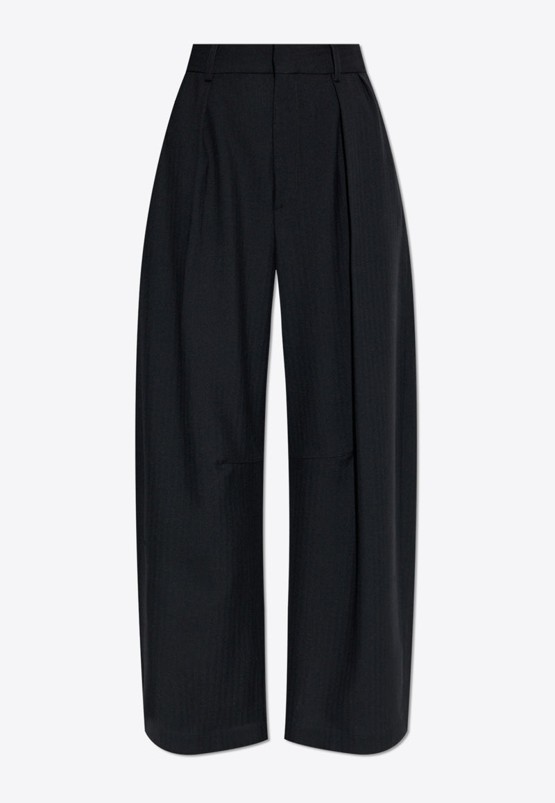 Loewe Barrel Wool Pants Black S359Y04XF5 0-BLACK