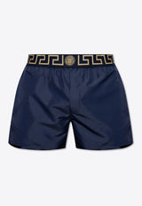 Versace Greca Border Swim Shorts Navy KĄPIELOWE ABU01022 1A11120-A70W