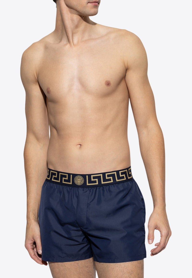 Versace Greca Border Swim Shorts Navy KĄPIELOWE ABU01022 1A11120-A70W