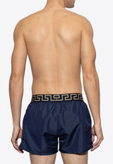 Versace Greca Border Swim Shorts Navy KĄPIELOWE ABU01022 1A11120-A70W