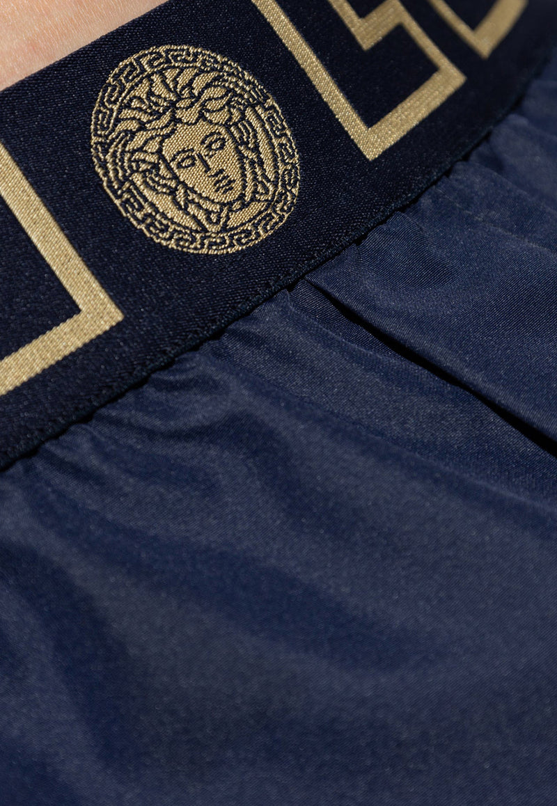 Versace Greca Border Swim Shorts Navy KĄPIELOWE ABU01022 1A11120-A70W