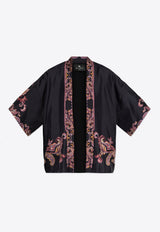 Etro Printed Silk Top Black WRCA0025 AV566-X0810