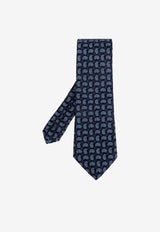 Etro Paisley Print Silk Tie Navy MASA0001 AQ084-S9883