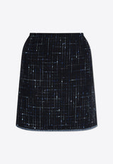 Etro Mini Tweed Skirt Navy WRFA0098 99TUEK8-B0310