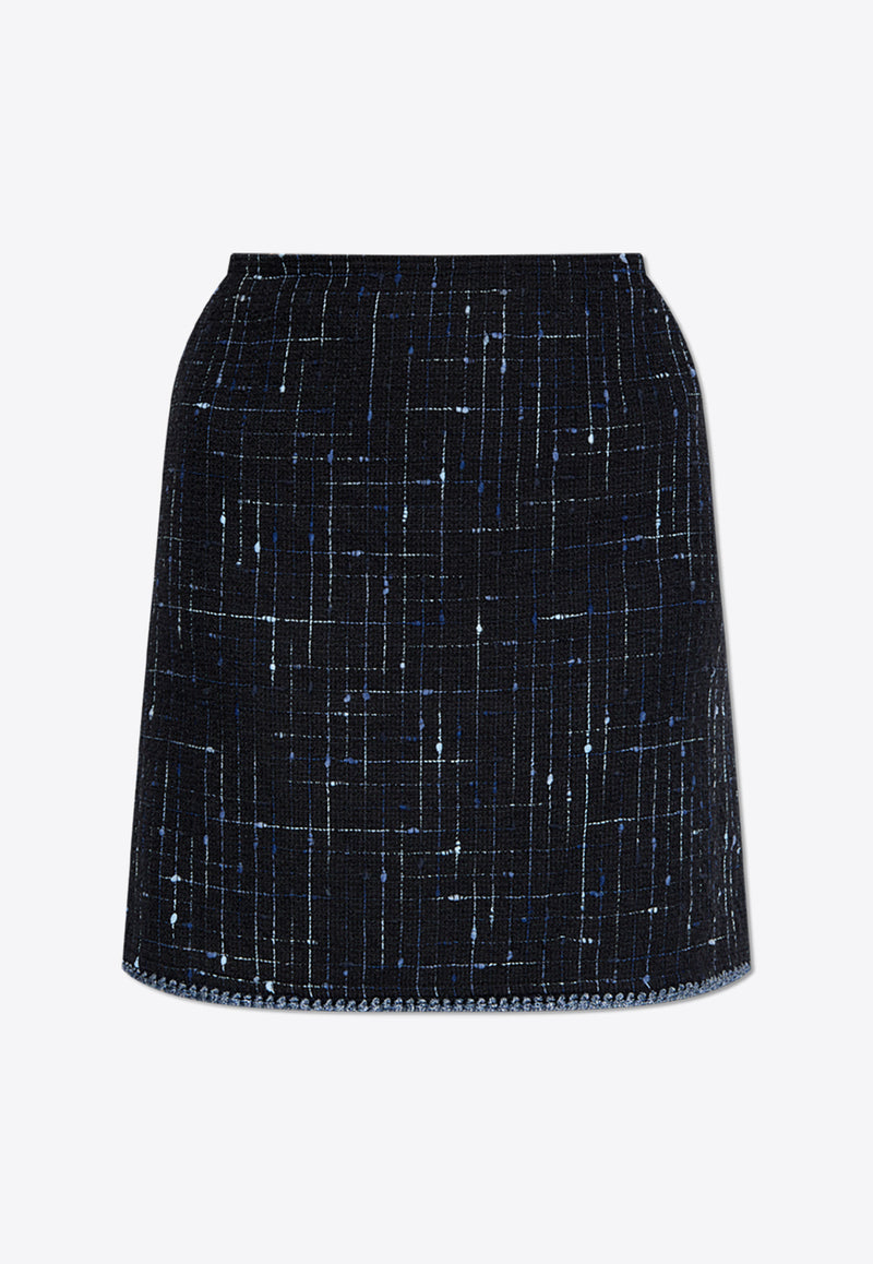 Etro Mini Tweed Skirt Navy WRFA0098 99TUEK8-B0310