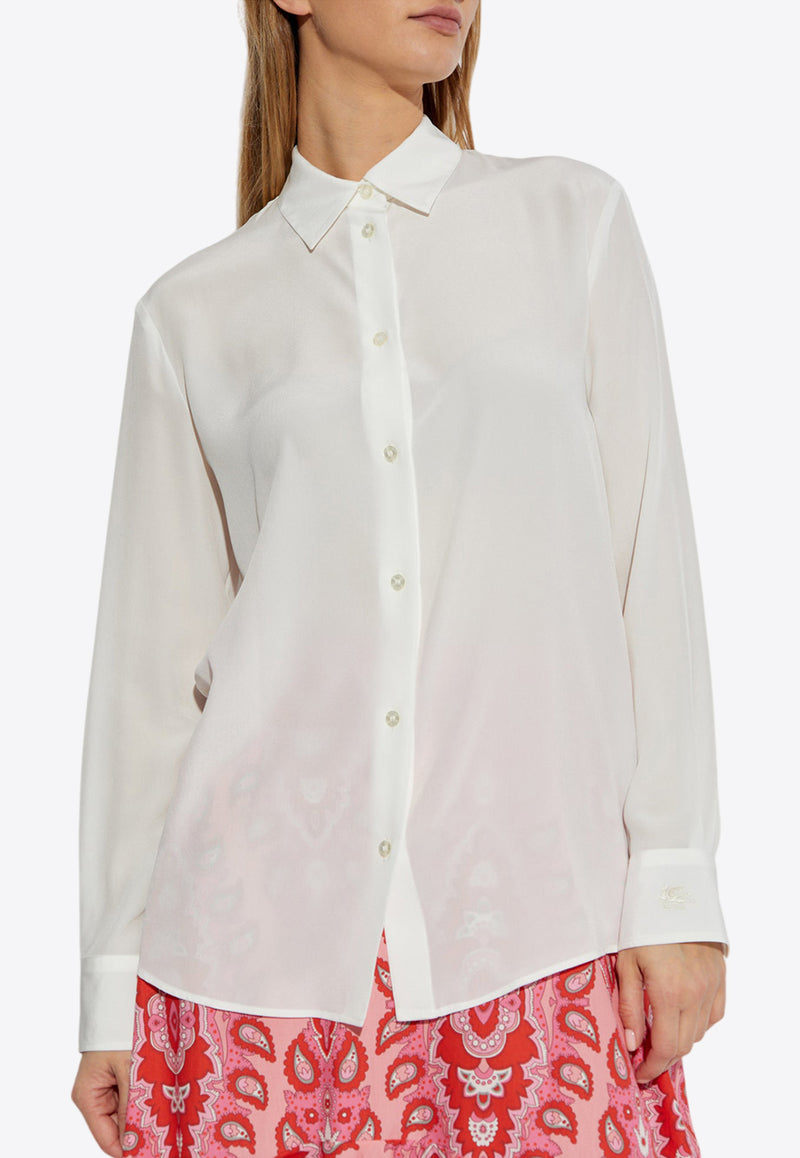 Etro Long-Sleeved Silk Shirt White WRIA0013 99TU1I0-W0001