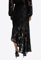 Etro Lace-Trimmed Midi Skirt Black WRFA0093 99TJD45-N0000