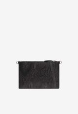 Etro Pegaso Patch Pouch Bag Black MP1C0013 AA012-N0000