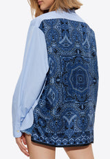 Etro Paisley Print Long-Sleeved Silk Shirt Blue WRIA0034 AV581-X0889