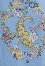 Etro Floral Paisley Print T-shirt Blue WRMA0005 AK791-B1932