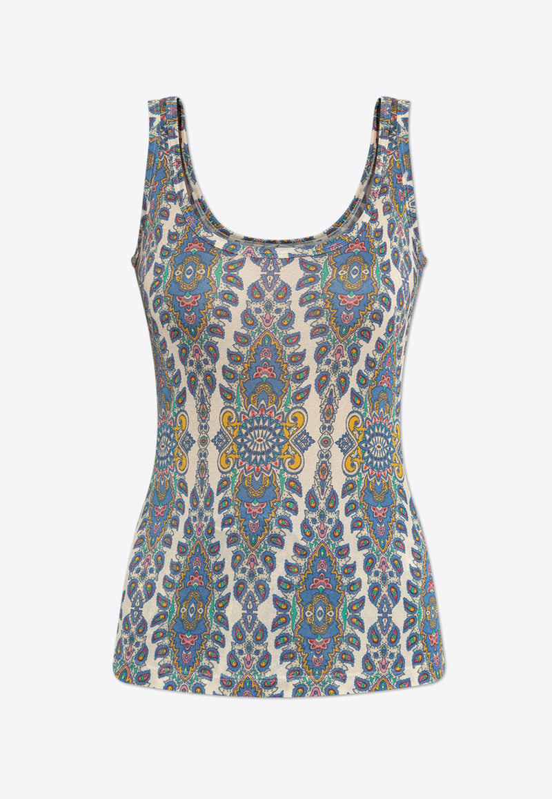 Etro Decorative-Print Tank Top Blue WRJA0102 99IA435-X0800