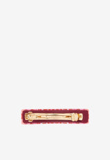 Etro Logo-Plaque Hair Clip Pink WF6B0003 AT257-X0872