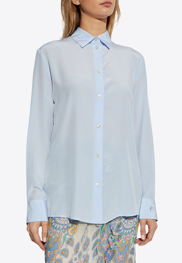 Etro Silk Buttoned Shirt Light Blue WRIA0013 99TU1I0-B1581