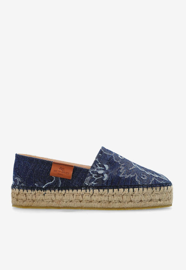 Etro Paisley Jacquard Platform Espadrilles Navy  WS4G0002 AD278-S9090