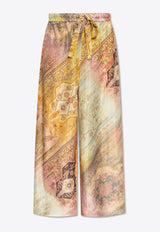 Zimmermann Tallow Silk Wide Leg Pants 0679PRS253 0-OMBMUL