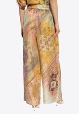 Zimmermann Tallow Silk Wide Leg Pants 0679PRS253 0-OMBMUL