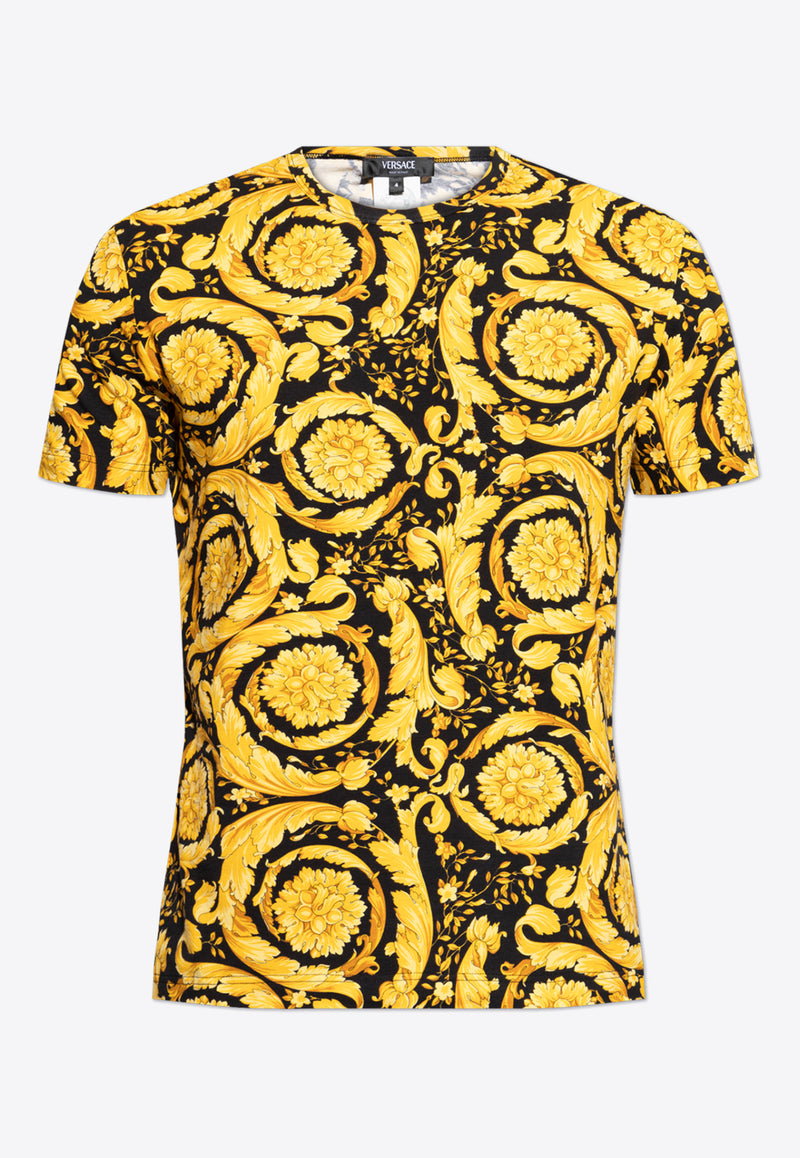 Versace Barocco Print Crewneck Undershirt 1000959 1A11188-5B010