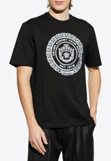 Versace Chain Crest Print Crewneck T-shirt 1013302 1A13402-2B510