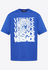 Versace Medusa Medallion Print Crewneck T-shirt 1013302 1A12439-2UD30