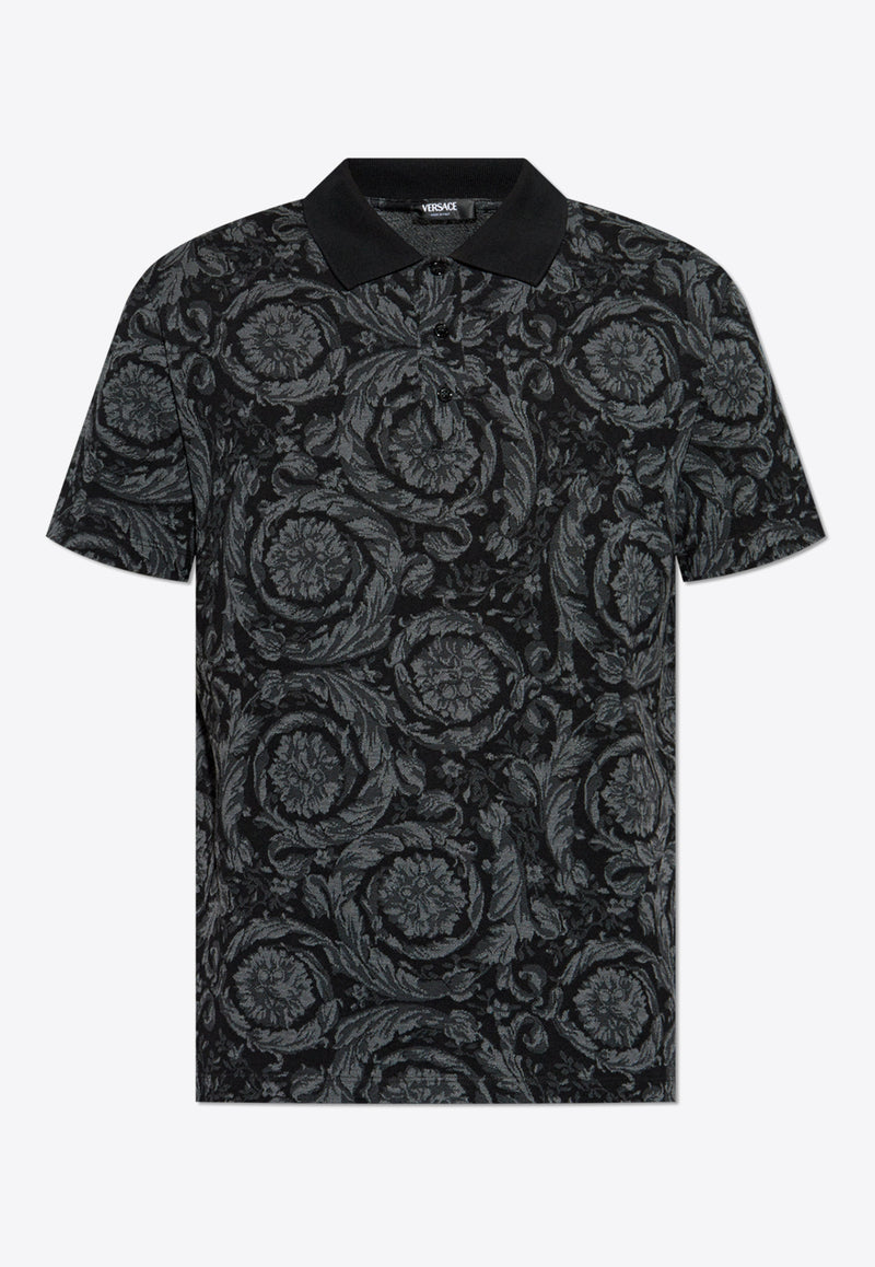 Versace Barocco Print Polo T-shirt 1013906 1A09796-1E510