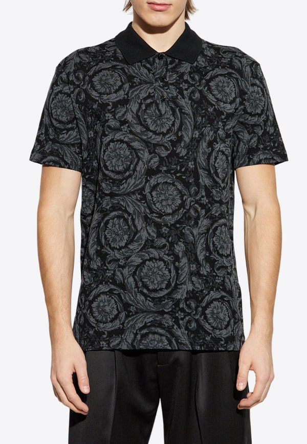 Versace Barocco Print Polo T-shirt 1013906 1A09796-1E510