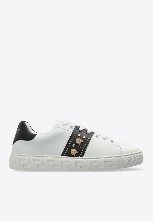 Versace Studded Greca Low-Top Sneakers 1013568 1A13065-2W02V