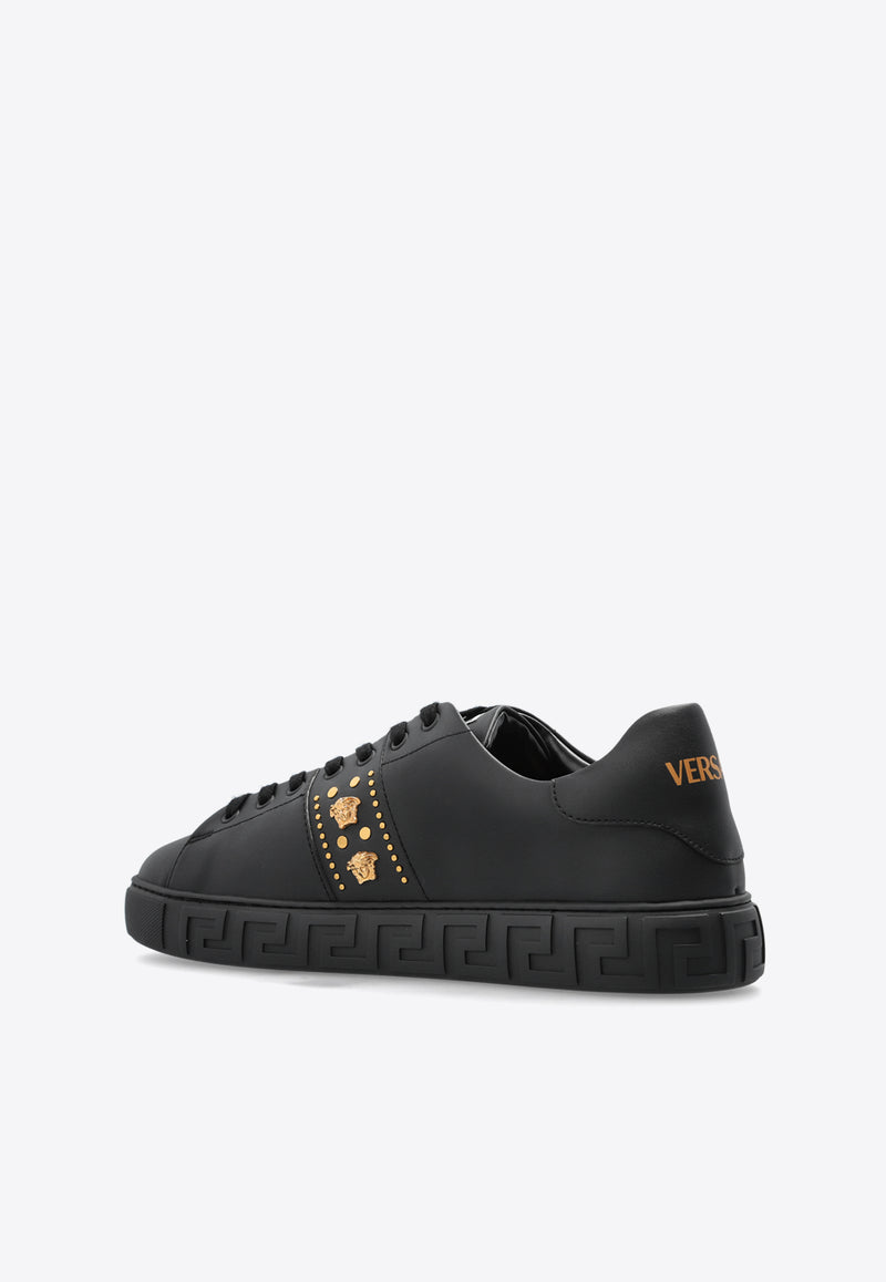 Versace Studded Greca Low-Top Sneakers 1014460 1A13065-1B00V