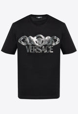 Versace Medusa on Chain Print Crewneck T-shirt 1013302 1A13405-2B510