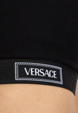 Versace Logo Label Jacquard Sports Bra 1015880 1A12037-1B000