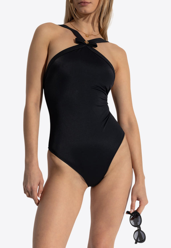 Versace Gianni Ribbon One-Piece Swimsuit 1018116 1A12914-1B000