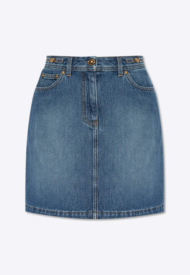 Versace Mini A-line Denim Skirt  1015059 1A07079-1D030