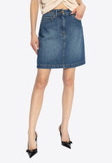 Versace Mini A-line Denim Skirt  1015059 1A07079-1D030