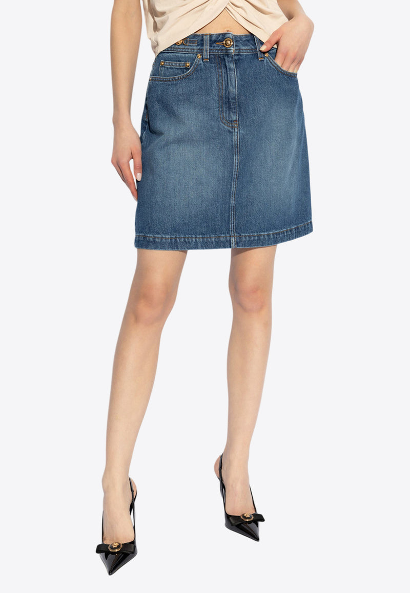 Versace Mini A-line Denim Skirt  1015059 1A07079-1D030