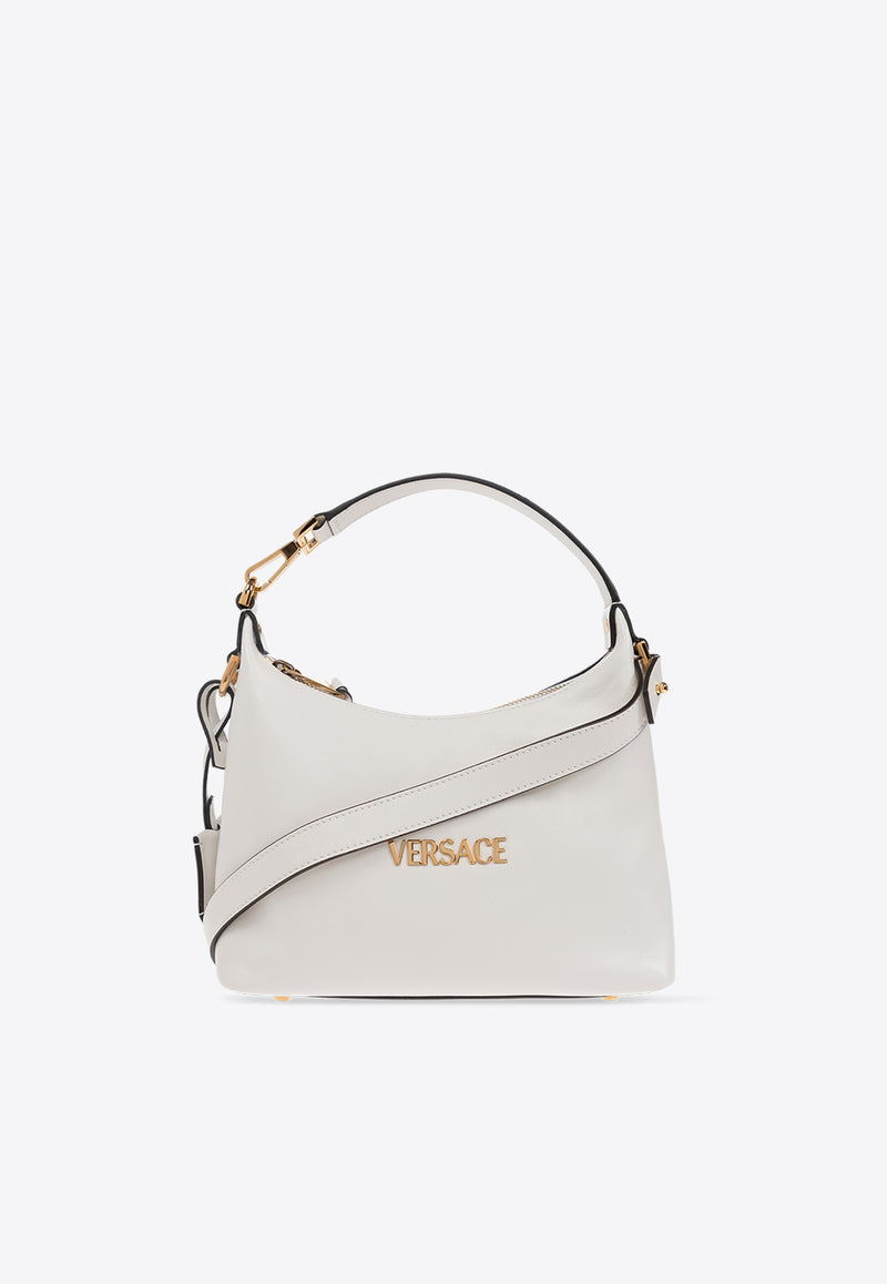 Versace Tag Leather Hobo Bag 1018302 1A13171-1W56V